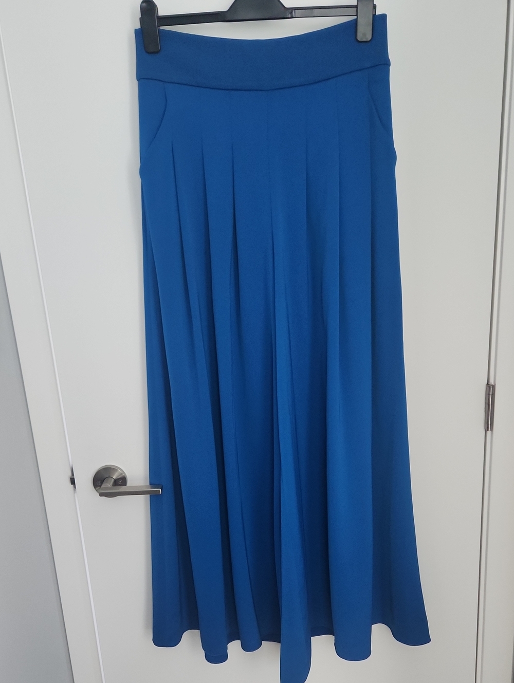 ME+EM Vibrant Blue Pleated Maxi Pants Trousers